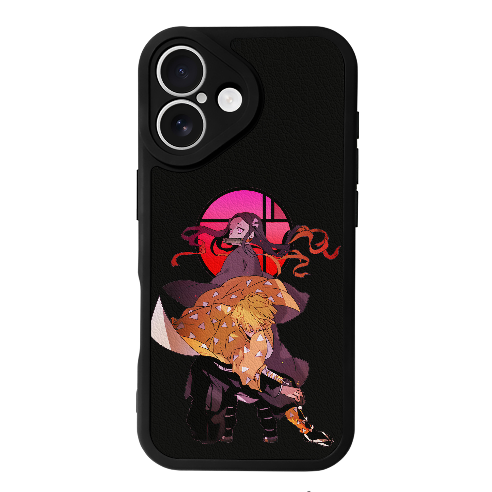 （画像用） 鬼滅の刃（きめつのやいば）我妻 善逸／あがつま ぜんいつ Agatsuma Zenitsu 【iPhone 16シリーズ対応】シリコンスマホケース（レザー調） 材質：シリコン